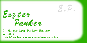 eszter panker business card